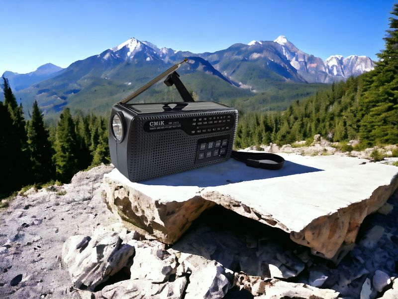 RADIO SOLARNE NA DYNAMO FM AM POWERBANK NA KORBKĘ LATARKA SURVIVAL