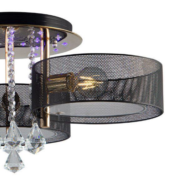 Sufitowa Lampa Glamour Elmdrs Led W Tr Net Mdeco Metalowa