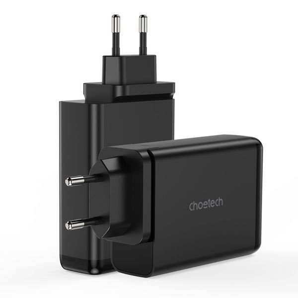 Emaga Ładowarka zasilacz GaN 140W 4 porty 2x USB C 2x USB czarna