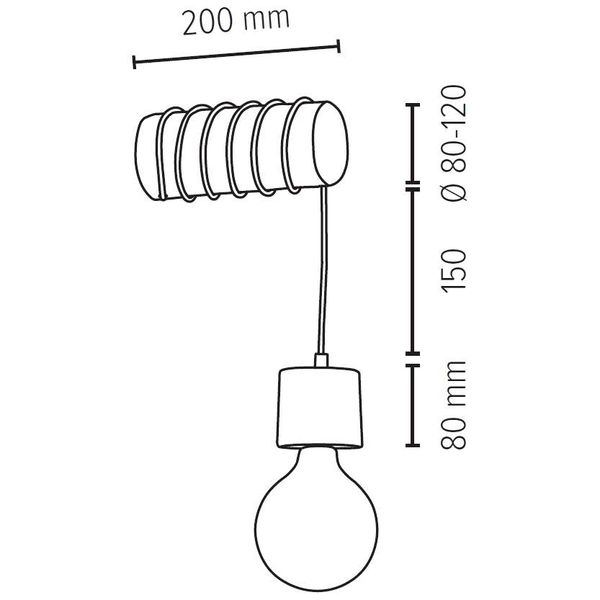 Kinkiet LAMPA ścienna TRABO PINO 69369150 Spotlight ekologiczna OPRAWA