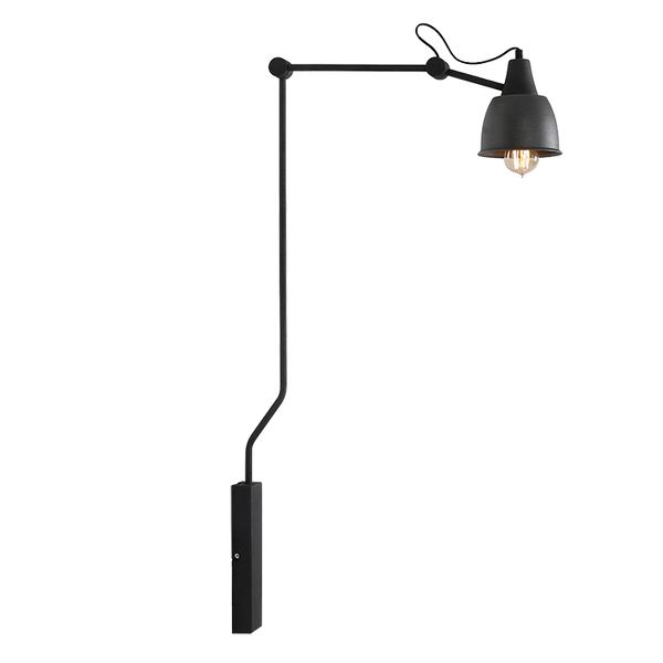 Salonowa lampa metalowa Aida 814C19 Aldex ścienna lampa loftowa czarna