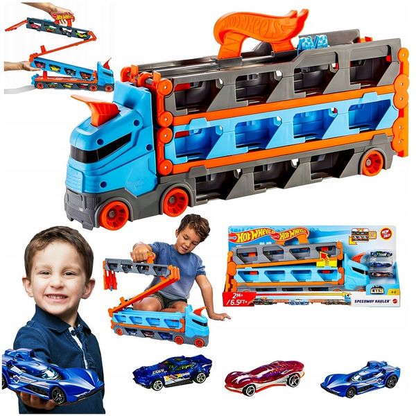 Hot Wheels Transporter Ci Ar Wka I Tor W Auta Prezent Dla Dziecka Arena Pl