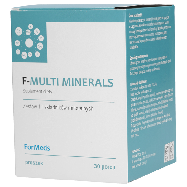 F MULTI MINERALS magnez POTAS selen CYNK FORMEDS MINERAŁY 30 PORCJI