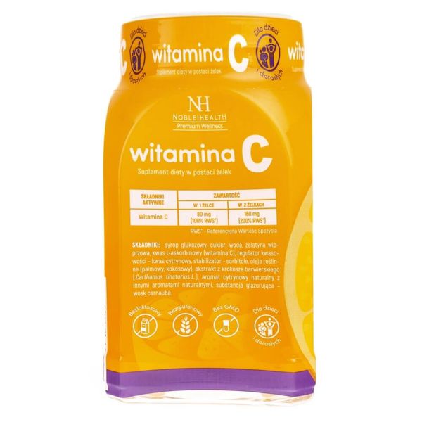 Noble Health Witamina C w żelkach 300 g ok 60 żelek Arena pl