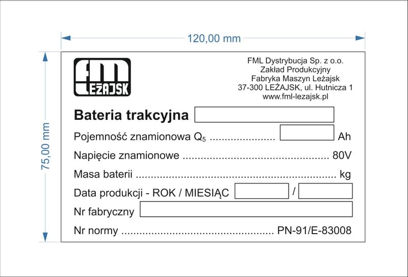 Tabliczka znamionowa na zamówienie grawer podklejana srebrna 120x75mm