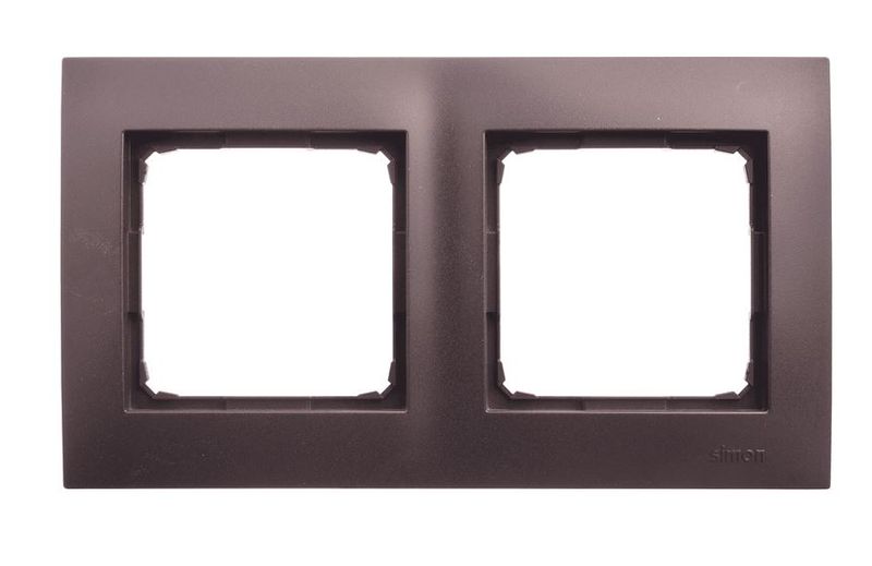 Simon54 Ramka na 2-moduły DR2/46 brązowy zdjęcie 1