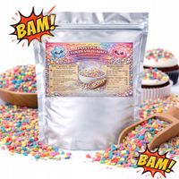 Strzelający Cukier - posypka do tortu ciastek deserów efekt strzelania 100g