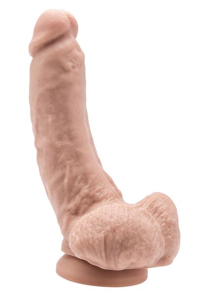 Dildo 8 Inch With Balls Light Skin Tone zdjęcie 1