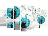 80CM 140CM OBRAZ 7 ELEM DMUCHAWCE TURKUSACH ŚCIENNY