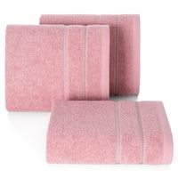 Ręcznik frotte z bordiurą SUZI 50X90 pudrowy róż