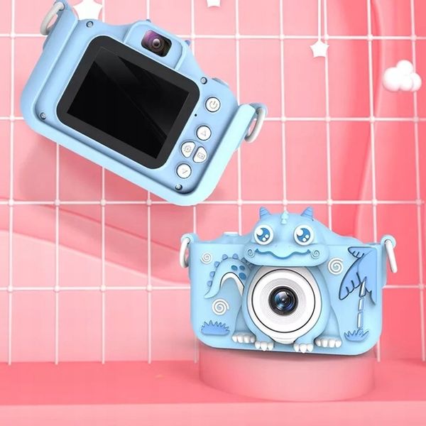 POLARX pl Dino Design: Aparat Dla Dzieci 40MP FHD 1080p Selfie z Dinozaurem zdjęcie 7