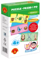 Puzzle edukacyjne dla dzieci Przed i Po wspierają naukę logicznego myślenia