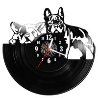 Zegar ścienny z płyty winylowej buldog francuski 948.14