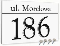 Tabliczka adresowa Z Dibondu Tablica numer domu Biała 40x30