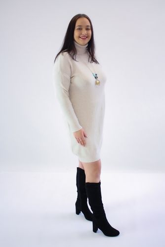 Sukienka Golf MIDI Beżowa UNI na Arena.pl