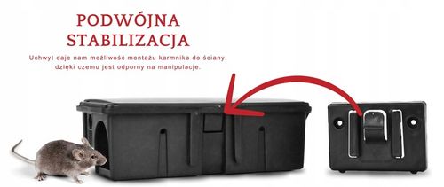 3X TRWAŁY KARMNIK Z NADRUKIEM NA MYSZY SZCZURY STACJA DERATYZACYJNA STRONG na Arena.pl