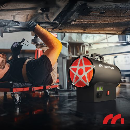 Nagrzewnica Gazowa Dmuchawa z Termostatem na Butlę Wąż Reduktor LCD 25kW na Arena.pl