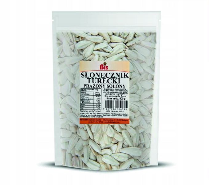 SŁONECZNIK PRAŻONY BIAŁY TURECKI SOLONY 800g zdjęcie 1