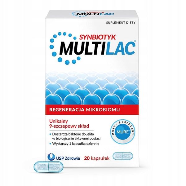 MULTILAC synbiotyk (probiotyk + prebiotyk) 20 kaps zdjęcie 1