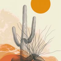 Plakat 30x30cm Pustynne Osamotnienie