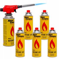 PALNIK Santorini + 6x gaz nabój kartusz kartusze gazowe Alpen camping 400ml