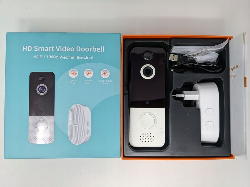 Dzwonek Do Drzwi Z Kamerą Wykrywanie Ruchu Ip66 Hd zdjęcie 3