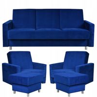 Zestaw mebli wypoczynkowy Alicja wersalka kanapa fotele pufy Family Meble