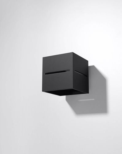 Kinkiet LAMPA ścienna SL.0204 metalowa OPRAWA kostka cube przyścienna czarna na Arena.pl