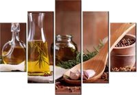 105CM 150CM OBRAZ 5 ELEM AROMATYCZNA OLIWA OLIWEK DRUK