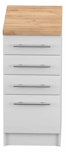 KUCHNIA Szafka kuchenna INEZ stojąca 40 biały craft złoty SZUFLADY na Arena.pl