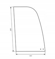 Szyba boczna prawa przesuwna przednia JCB 8025, 8026, 8030 ZTS. 8035 CTS