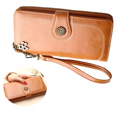 Portfel Damski Skórzany Duży Ażurowy na Arena.pl