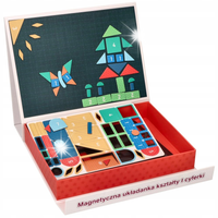 Magnetyczne puzzle kształty i cyferki Adam Toys układanka dla dzieci