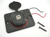 ROZGAŁĘZIACZ ŁADOWARKA 12/24V -2xUSB- 3,1A-KASTOR