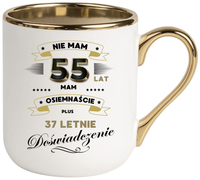 Kubek PREMIUM prezent na URODZINY 55 LAT oryginalny upominek z dedykacją