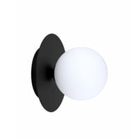 Czarna lampa ścienna Roma LP-1345/1W BK Light Prestige kula szklana nad lustro