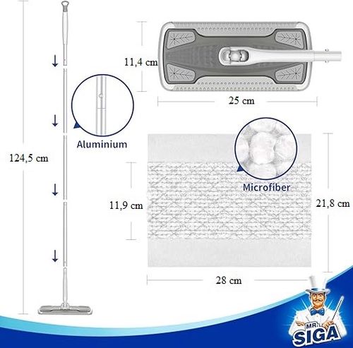 Mop do czyszczenia na sucho 6 ścierek z mikrofibry na Arena.pl