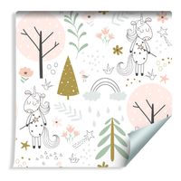 Tapeta Dla Dzieci - Jednorożce w Magicznym Lesie