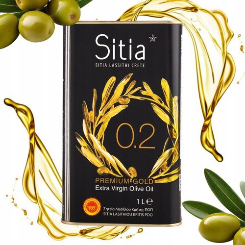 Grecka Oliwa z Oliwek Extra Virgin 1L Sitia Premium data produkcji 10/2024 na Arena.pl