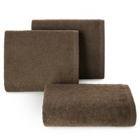 Brązowy ręcznik Gładki1 50x100 cm bawełna frotte 400 g elegancki