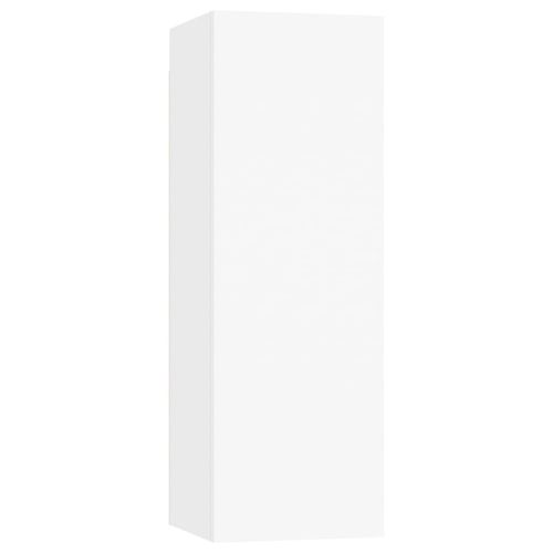 Wisząca szafka telewizyjna, biała, materiał drewnopochodny na Arena.pl