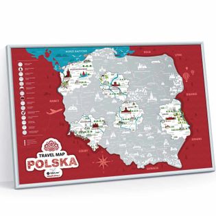 Mapa zdrapka "Travel Map™ Polska" | 1DEA.me