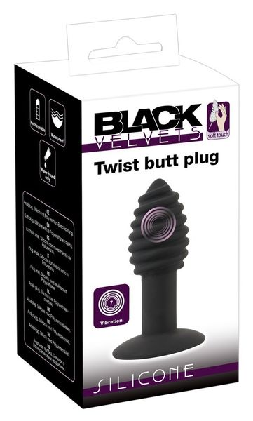 Korek Analny Twist 10,7 Cm Black Velvets zdjęcie 2