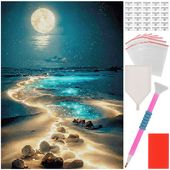 Haft Diamentowy "Plaża" 40X30Cm Maaleo 26769