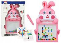 EDUKACYJNA UKŁADANKA MAGNETYCZNA TABLICA ZAJĄC KORALIKI MOZAIKA