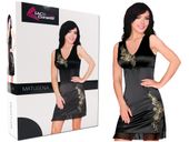 Satynowa czarna koszulka nocna bielizna  damska S/M