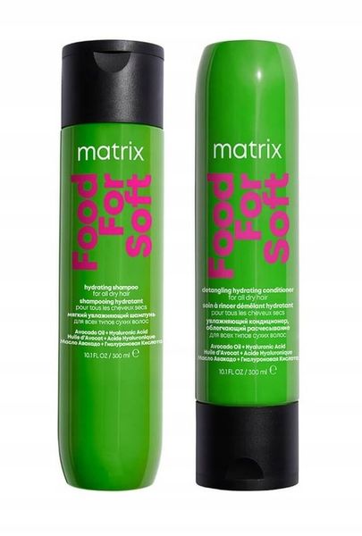 Matrix food for soft Zestaw nawilżający do włosów Szampon 300 Odżywka 300ml zdjęcie 1