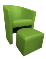 Fotel Club z podnóżkiem D5 Limonka