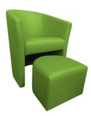 Fotel Club z podnóżkiem D5 Limonka