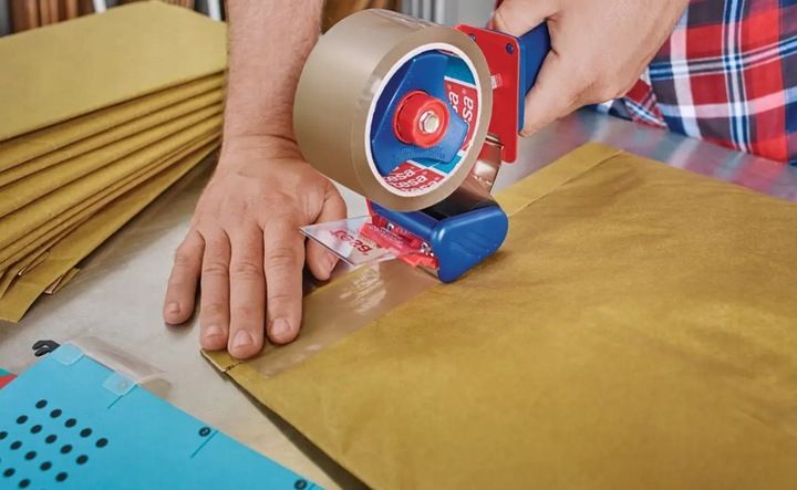 Dyspenser do taśm pakowych tesa STANDARD + taśma zdjęcie 7